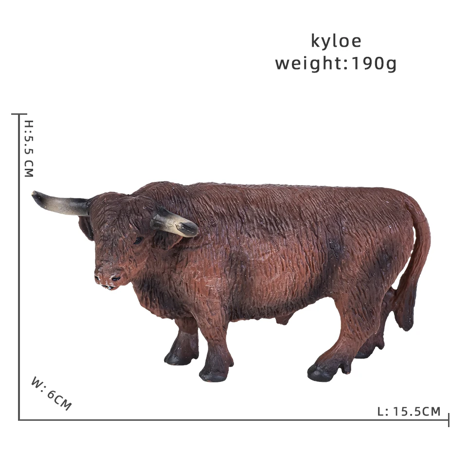 Nutztiere Milch Kuh Geflügel Rinder Kalb Stier Bison Ox Action figuren Sammlung PVC frühen pädagogischen Spielzeug Kinder Geschenk – Detail 9