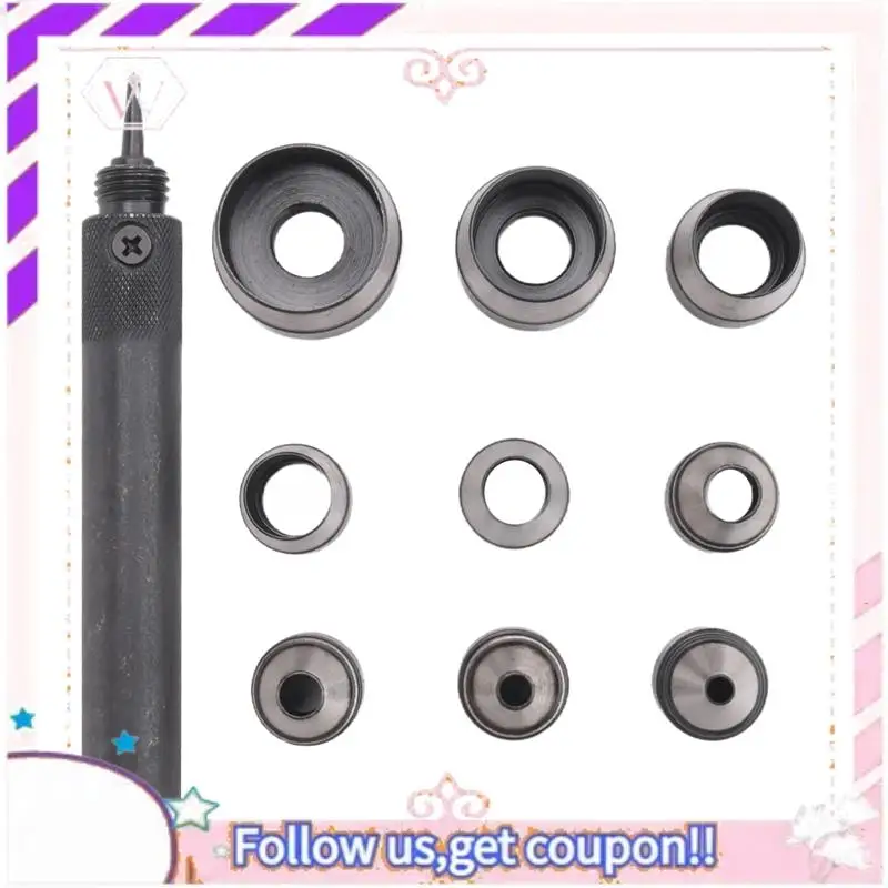 

Y74A-10Pcs Heavy Duty Hollow Punch Kit Set Gasket Leather Rubber Punching Diy Leathercraft Perforating Tools Herramientas Para C
