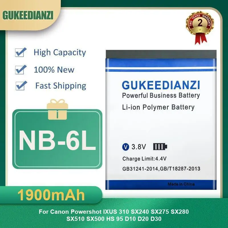 Battery For Canon Powershot IXUS 310 SX240 SX275 SX280 SX510 SX500 HS 95 D10 D20 D30 A2300 A2400 A2600 A3400 A3500 A4000 A4050