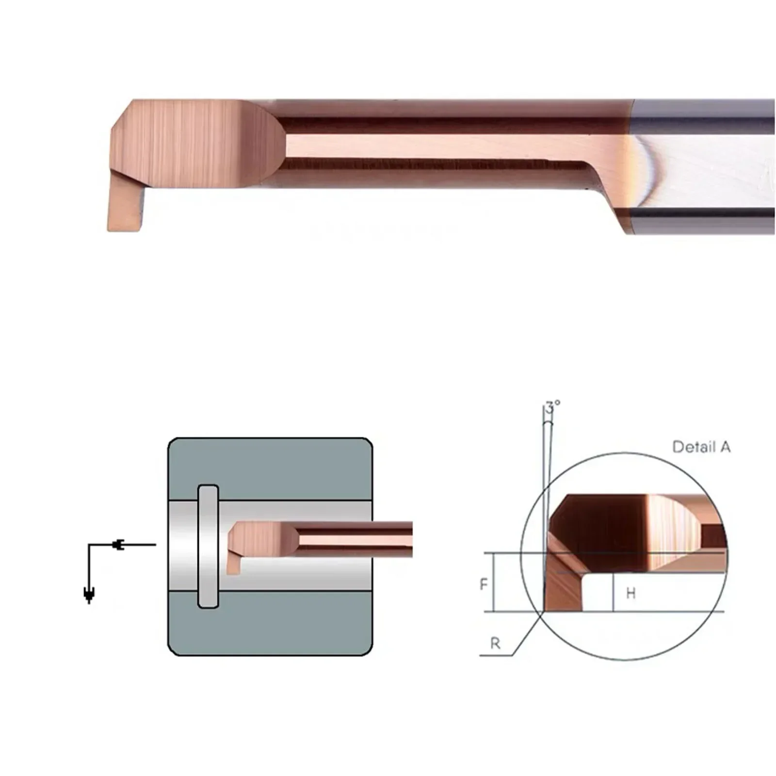 MGR3-8 Carbide Thread Tool Boring Bar Cutter Diameter Groove Inner Hole Micro Metal Lathe Accessory MGR3 MGR4 MGR5 MGR6