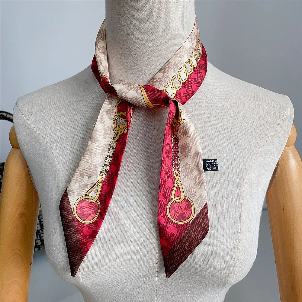 5*90 سنتيمتر وشاح حريري حقيبة التفاف مقبض وشاح حريري حقيبة يد مقبض الشريط حقيبة جلدية دلو حقيبة شريط مزخرف قلادة غاسل