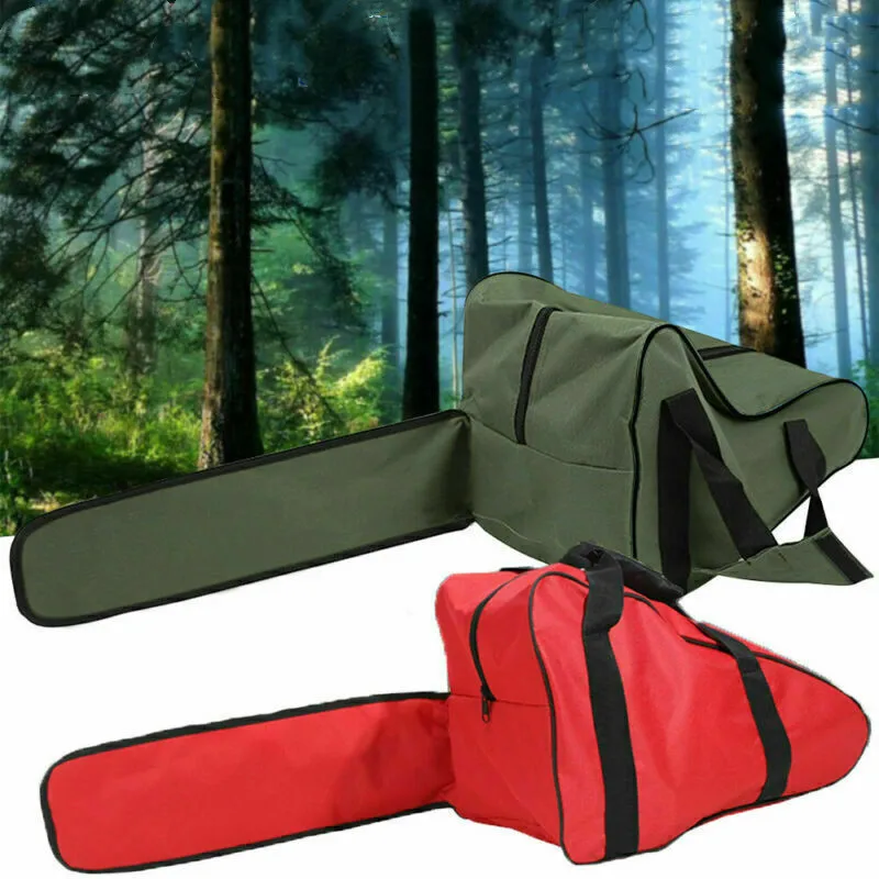 

20" Portable Chainsaw Bag Saw Carry Case Protective Holdall Chain Saw Box Red Green