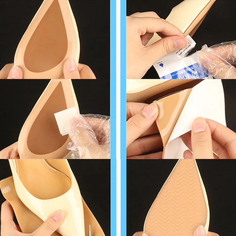 Wear-resistant Anti-slip Outsole Protection Patches For High Heels Soles Rubber Repair Self-Adhesive Stickers Scratch resistant