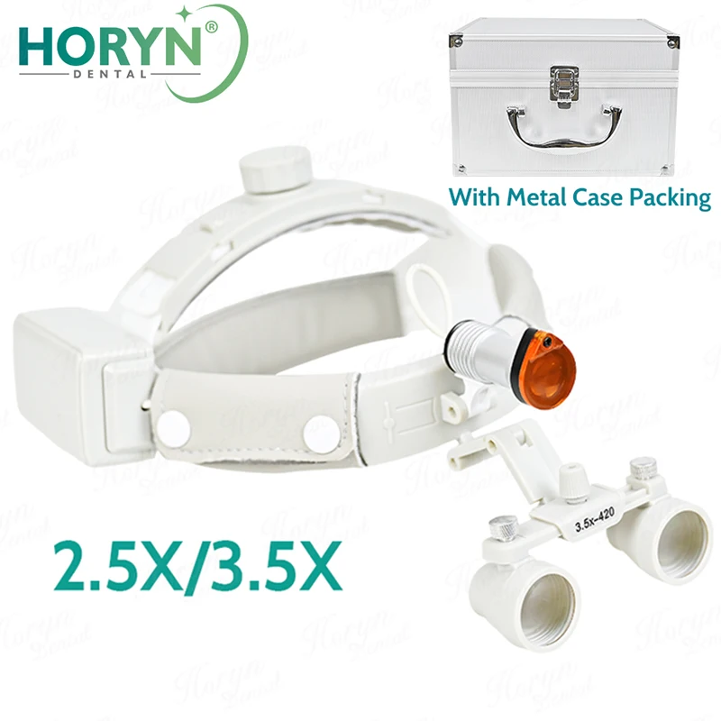 Dentist Medical LED Head Lamp Loupe Adjustable High Intensity Operation Headlight LED Light Magnifier Chargeable Dental Headlamp