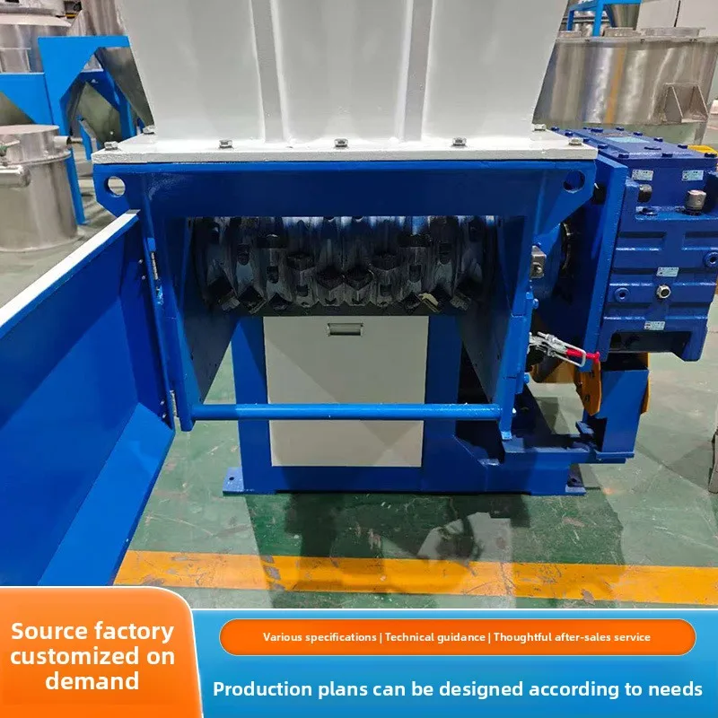 Single Shaft Machine Head Shredder Hydraulic Coarse Crushing Large Material Plastic Film Crusher Wire Lithium Battery Grinder