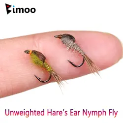 Bimoo 8PCS #14 Unweighted Hare’s Ear Nymph Artificial Dry Fly May Fly For Stillwater Trout Blugill Grayling Perch Fishing Lures
