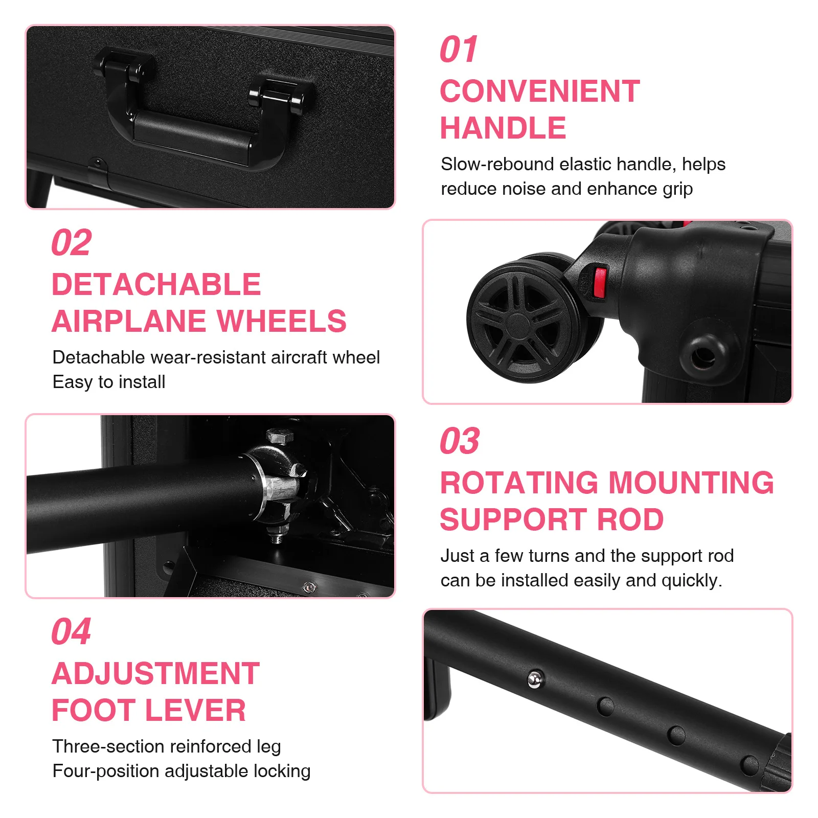 

Дорожный косметический органайзер на колесиках с зеркалом и подсветкой, профессиональная тележка-кейс для визажистов с подставками для женщин и девушек