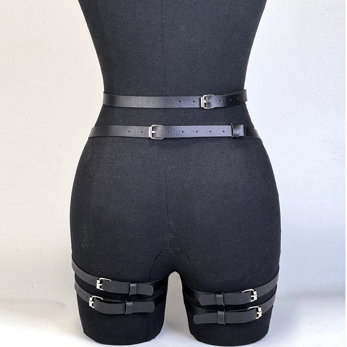 เข็มขัดรัดขาหนัง PU สำหรับผู้ห - Leather Work Harness บทวิจารณ์และราคา
