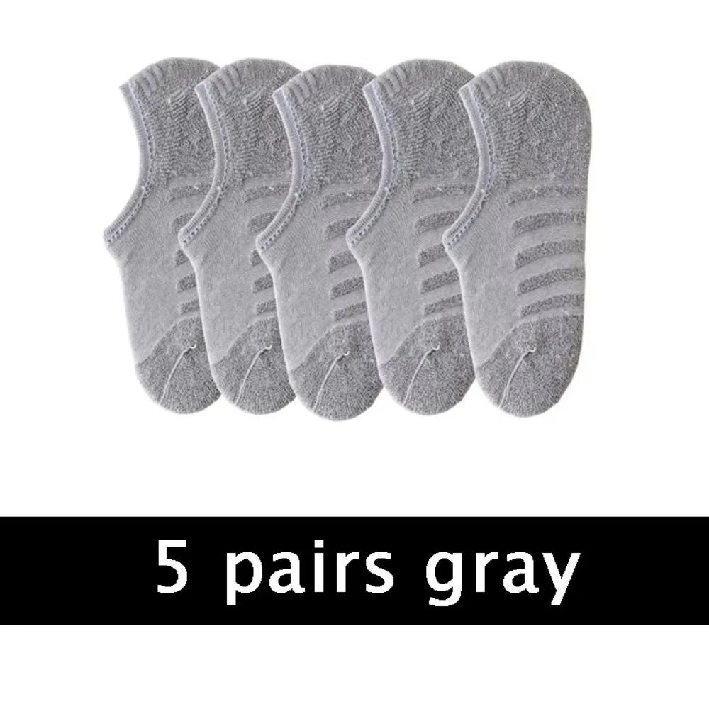 

Fashion Cotton Men's Towel Socks Silicone Anti-Slip Plus Size 41-45 Bottom Boat Socks Sweat Breathes Socks