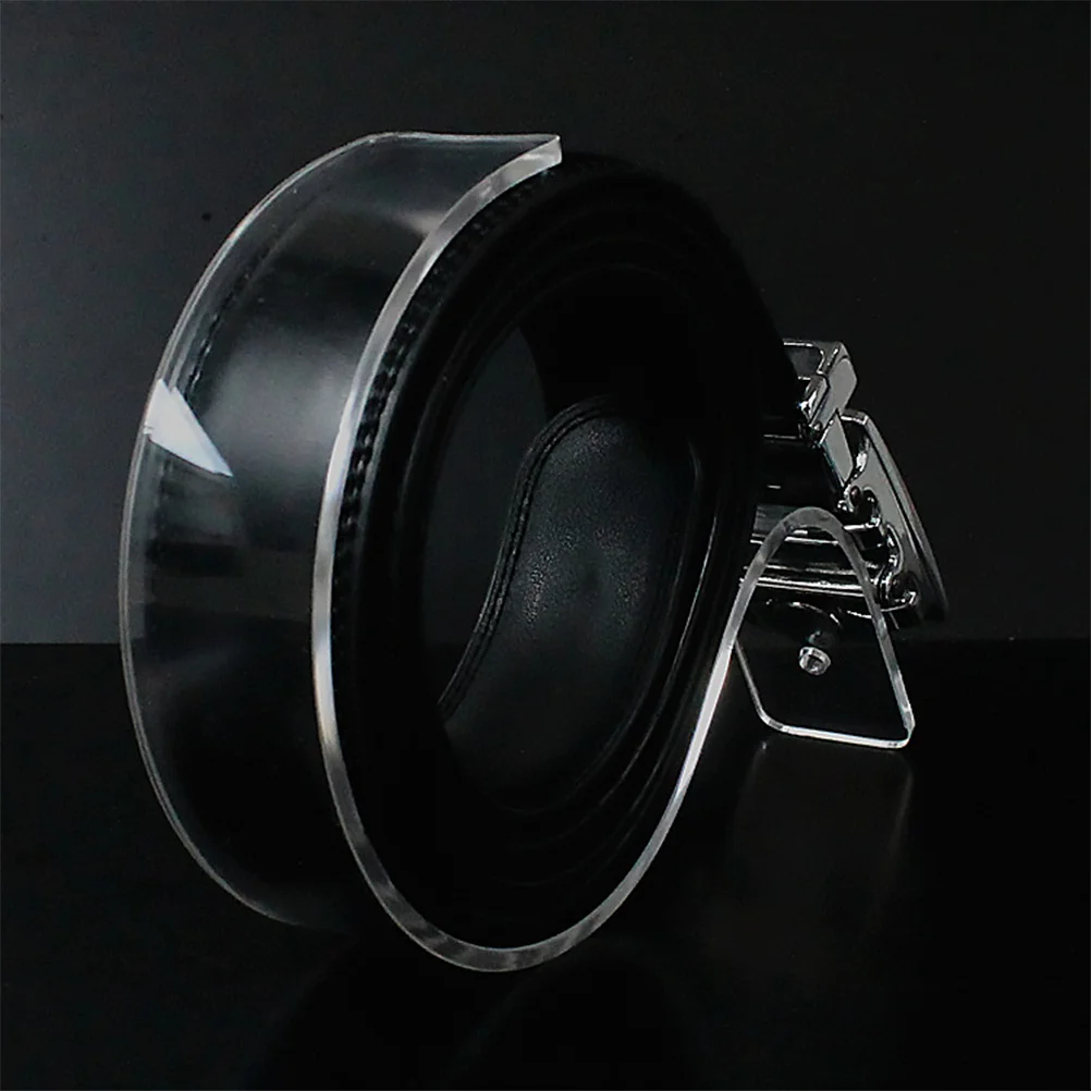 

5Pcs Belt Display Stands Acrylic Transparent Holders Organizer for Men Women Closet Storage Belt Organizer Stand
