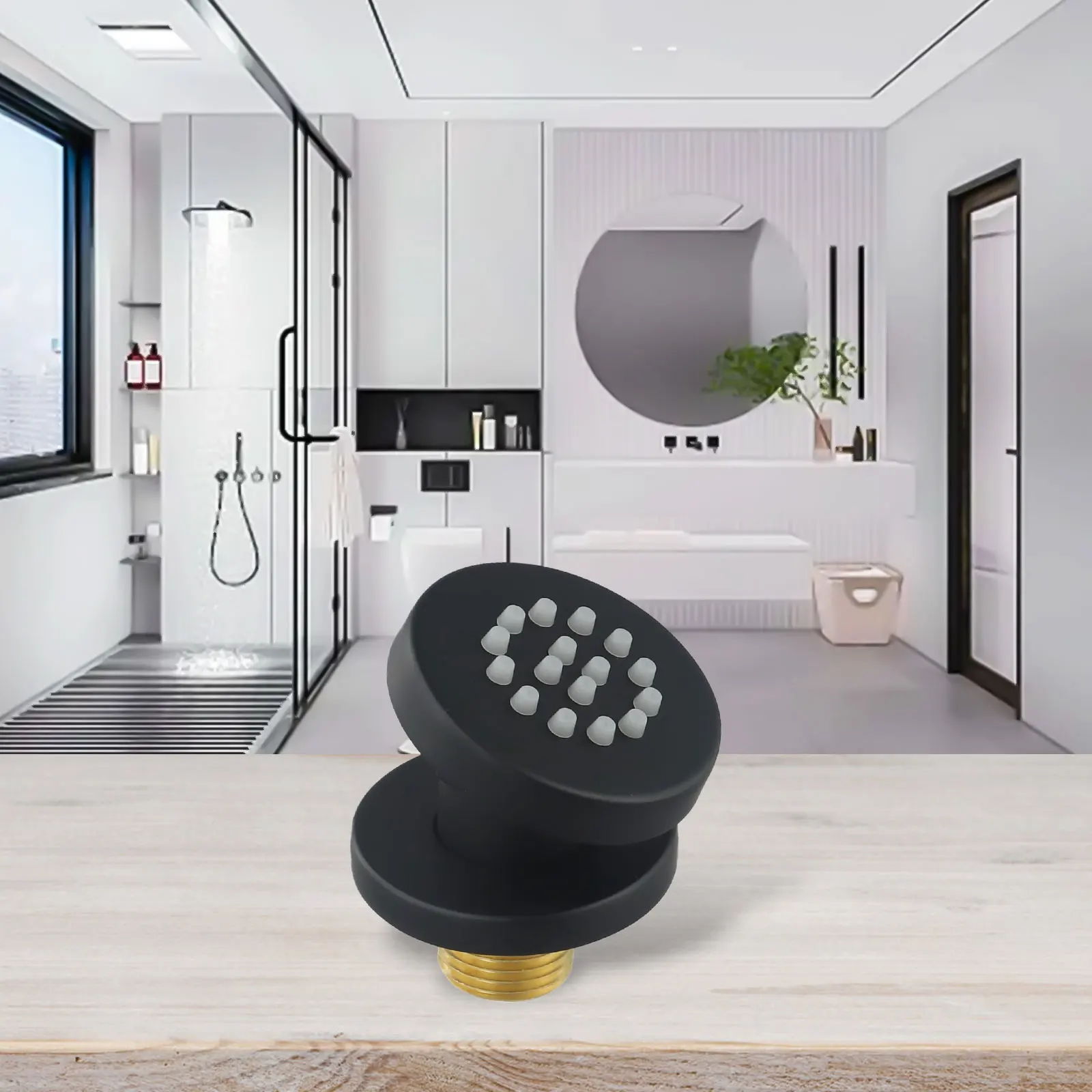 

1 шт. насадка для душа, регулируемый вращающийся разъем G1/2, круглая вращающаяся насадка для душа, массажный спа-салон, боковой спрей, смеситель для улучшения дома