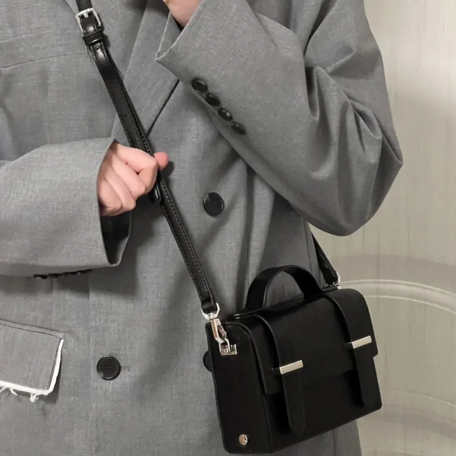 

Summer new fashion high-class fine niche black women's bag foreign small square bag crossbody bag shoulder women's bags
