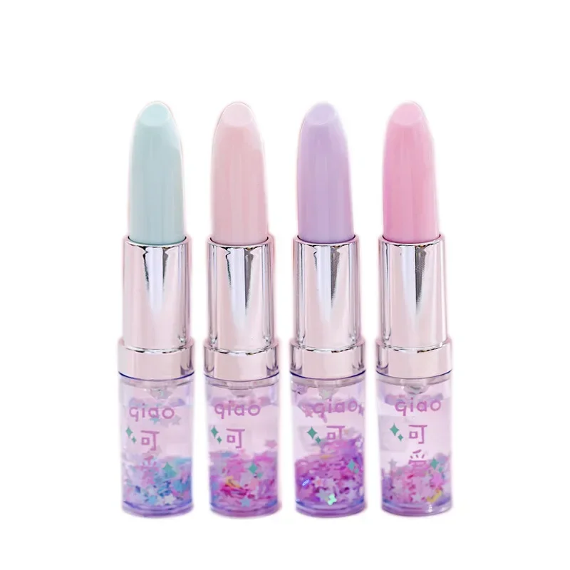 Ins Girl Heart Lipstick Gel Pen Cute Creative Student Writing Signature Little Fairy Quicksand Pens School Supplies