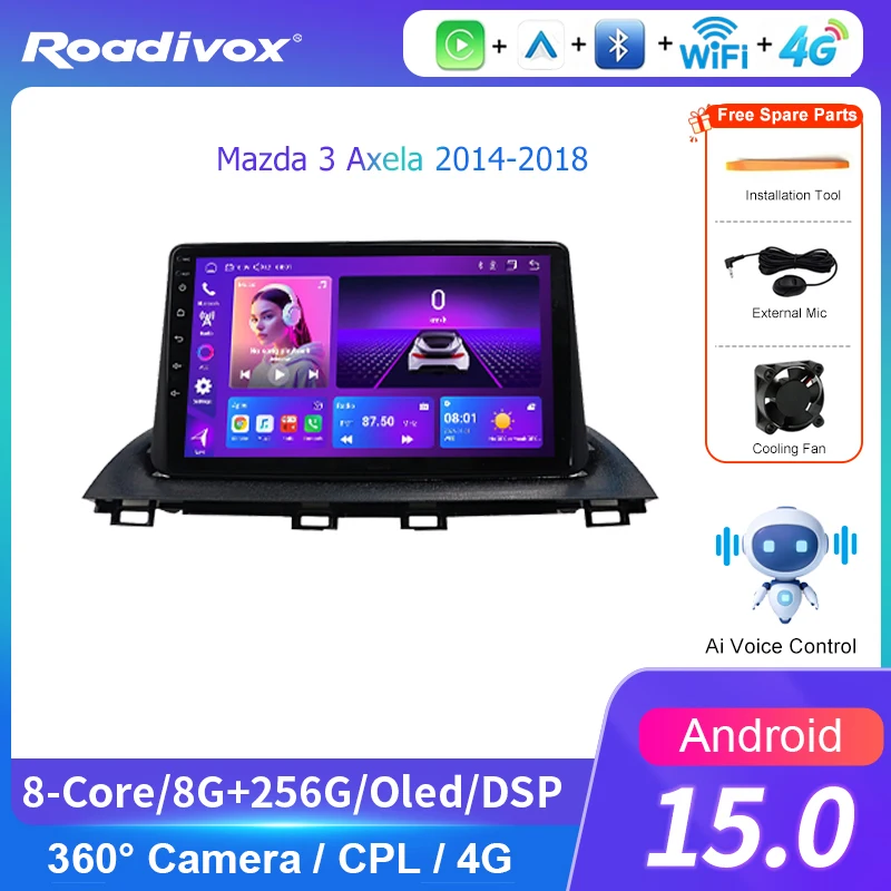Android Head Unit 7862 Octa Core - Pemutar AI dengan Fitur Suara, Android