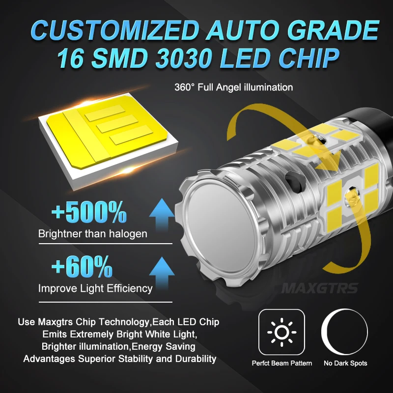 2x W16W T15 led電球3030 canbus obcエラーフリーのledバックアップライト921 912 W16W led電球車の逆ランプアンバー白DC12V