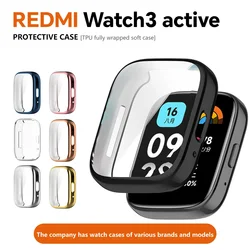 TPU Screen Protector Cover For Xiaomi Redmi Watch 3 Active/Lite Smart Watchband Case Protective Shell for Xiaomi Redmi Watch 3