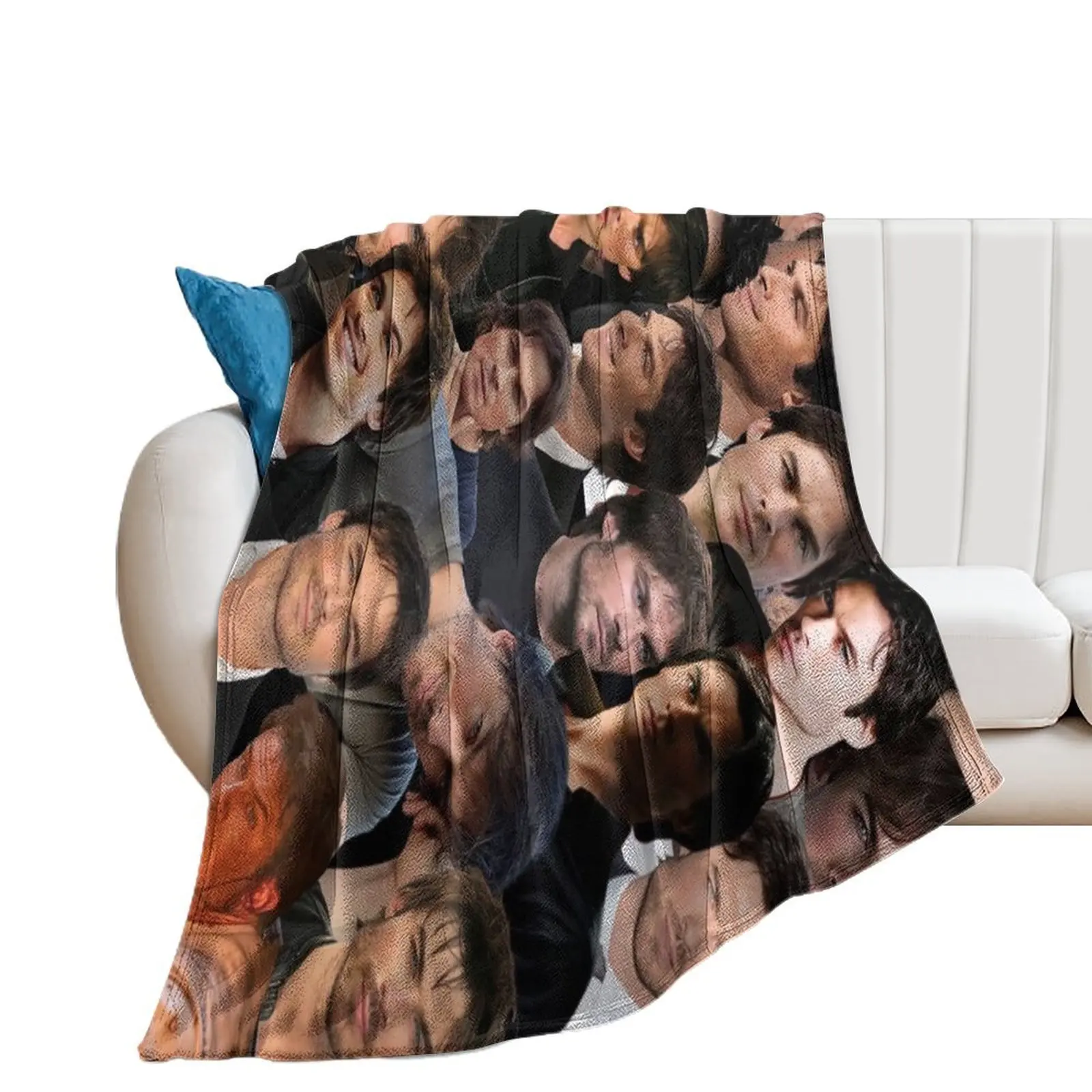 ian somerhalder photo collage Throw Blanket halloween Softest Blankets