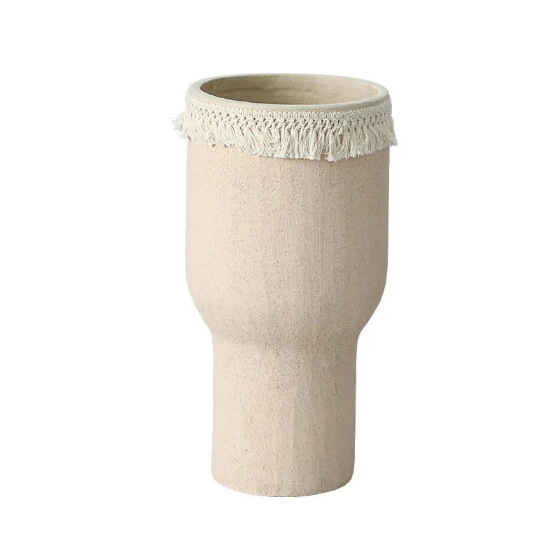 Modern wab lace embellishment ceramic vase model room bed and breakfast coffee table creative art flower ornament