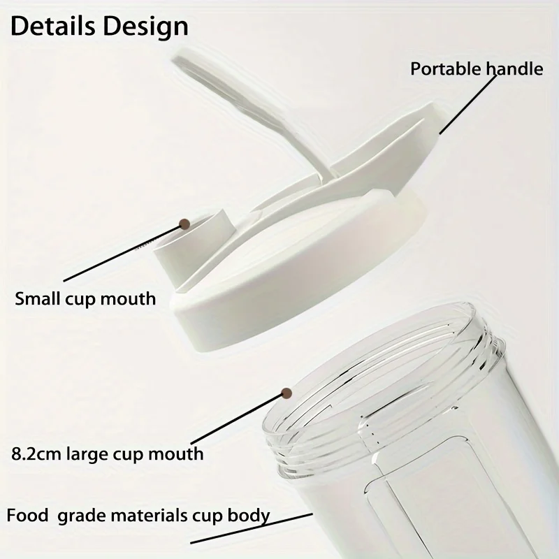 Alt: "Portable USB Rechargeable Personal Blender 450–650ml from Acuvick"