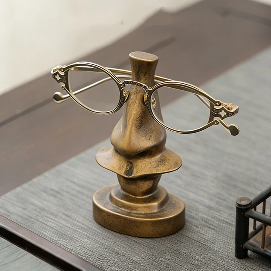 Big Nose Eyeglass Display Stand, Vintage Creative Desktop Glasses Storage Holder, Luxury Cute Cartoon Home Table Decor Gift