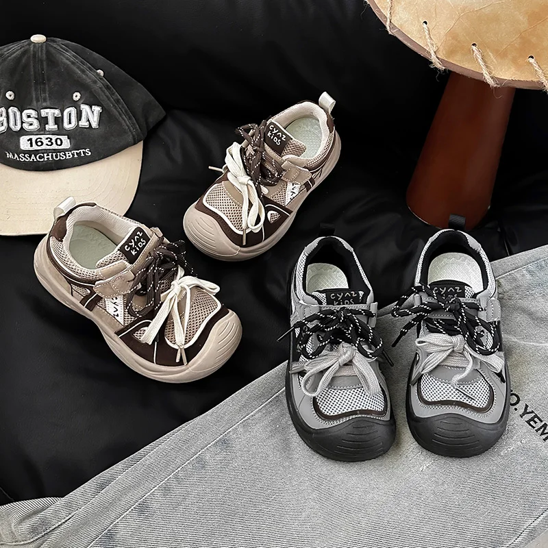 

Kids Casual Shoes Mesh Breathable Children Tennis Shoes Soft Bottom 2025 Autumn New Boys Girls Sports Shoes Toes Capped Handsome