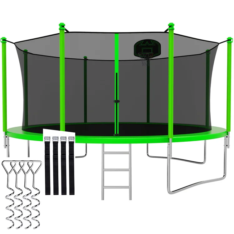 

Safety Enclosure Net Foldable Jumping Fun Fitness Exercise Kids Outdoor Backyard Trampoline1