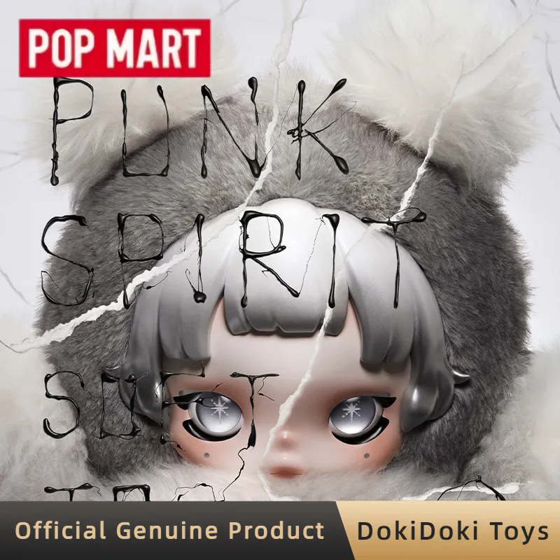 

POPMART Skullpanda Panda Punk Rebellion A Fluffy Heart Series Plush Figure Doll Collectible Home Decor Toy Gift For Adult