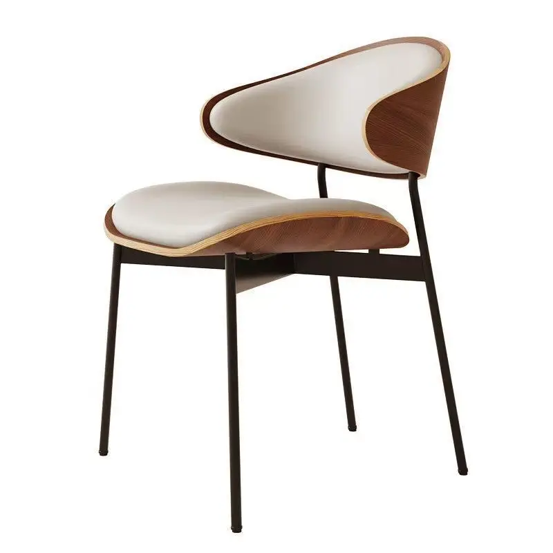 

Light Luxury Beautiful Design Chair with Curved Backrest Wholesale Price Custom White Outdoor Dinning Room Chair Modern for Sale