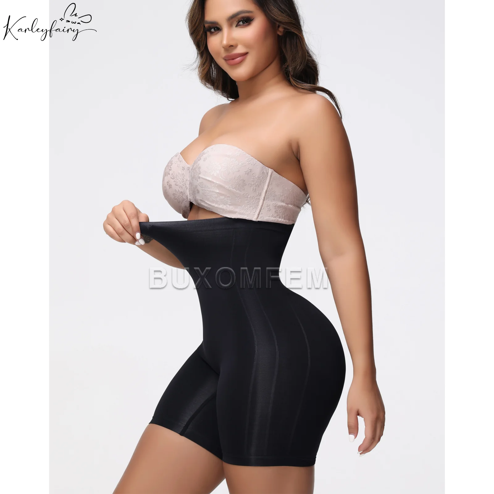 

Stylish Sexy Body Shaper with Removable Shoulder Starps Modeling Stretchy Fajas Colombianas Women's Slimming Underwear 2025 New