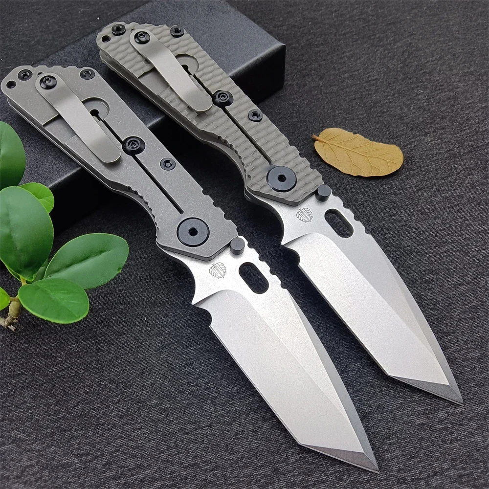 Strider folding knife D2 steel blade high-end TC4 titanium handle portable fruit knife EDC practical cutting knife men's gift