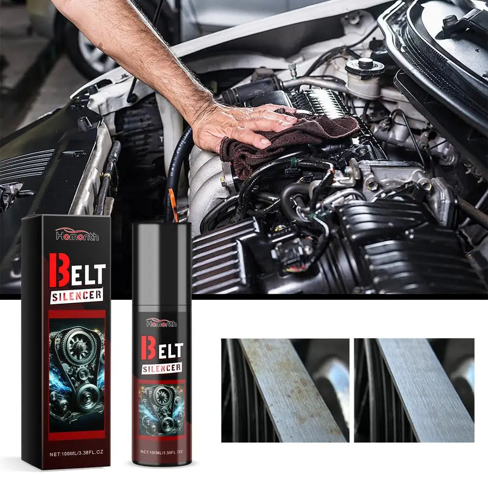 100ml Belt Noise Spray Automotive Prolongs Belt Life Spray-On Dressing Spray Car Rubber Seal Belt corrosion resistance Spray