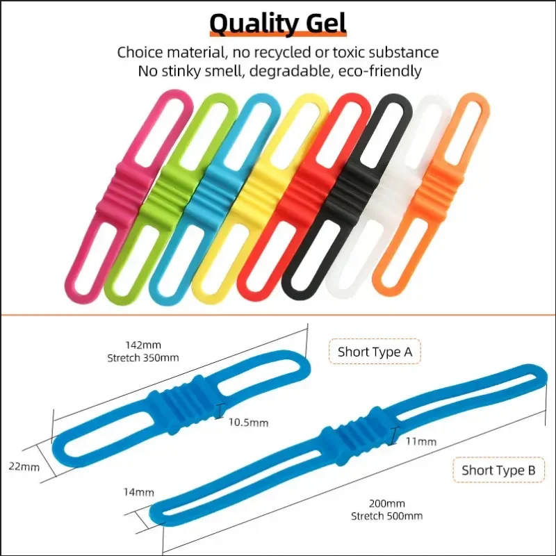 Silicone Strap Bike Front Light Holder Bicycle Handlebar Fixing Tie Bycicle Torch Flashlight Bandages Speaker Mount
