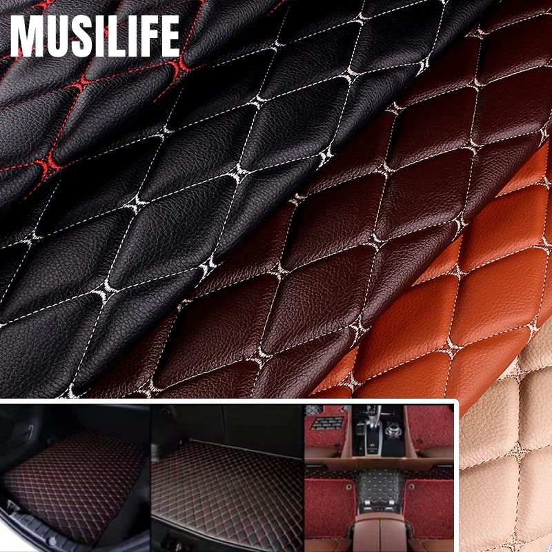 

Sponge Interlayer Leather Fabric for Car Headliner Upholstery Seat Decor PVC Fabrics Embroidery Quilted Faux Leather Material