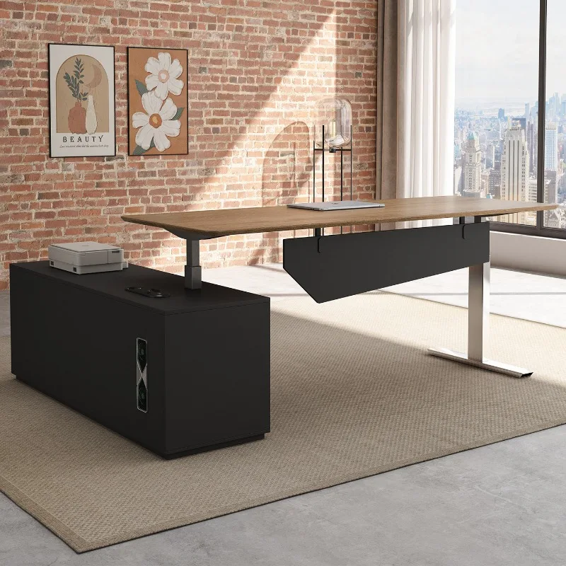intelligent boss table, simple and modern, office desk and chair combination, president table, office manager table, large class