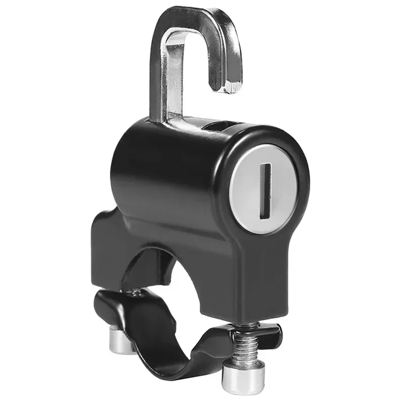 Anti-theft Metal Helmet Lock - Handlebar Mount Universal 22mm-26mm for Motorcycle & Electric Motorbike with Keys