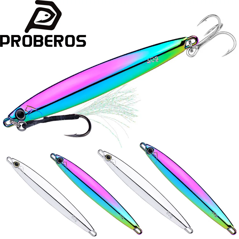 PROBEROS 10g-80g Metall-Jig-Angelköder, 1 Stück, langlebiger bionischer Hartköder mit realistischem Design, perfektes Zubehör für das Meeresangeln