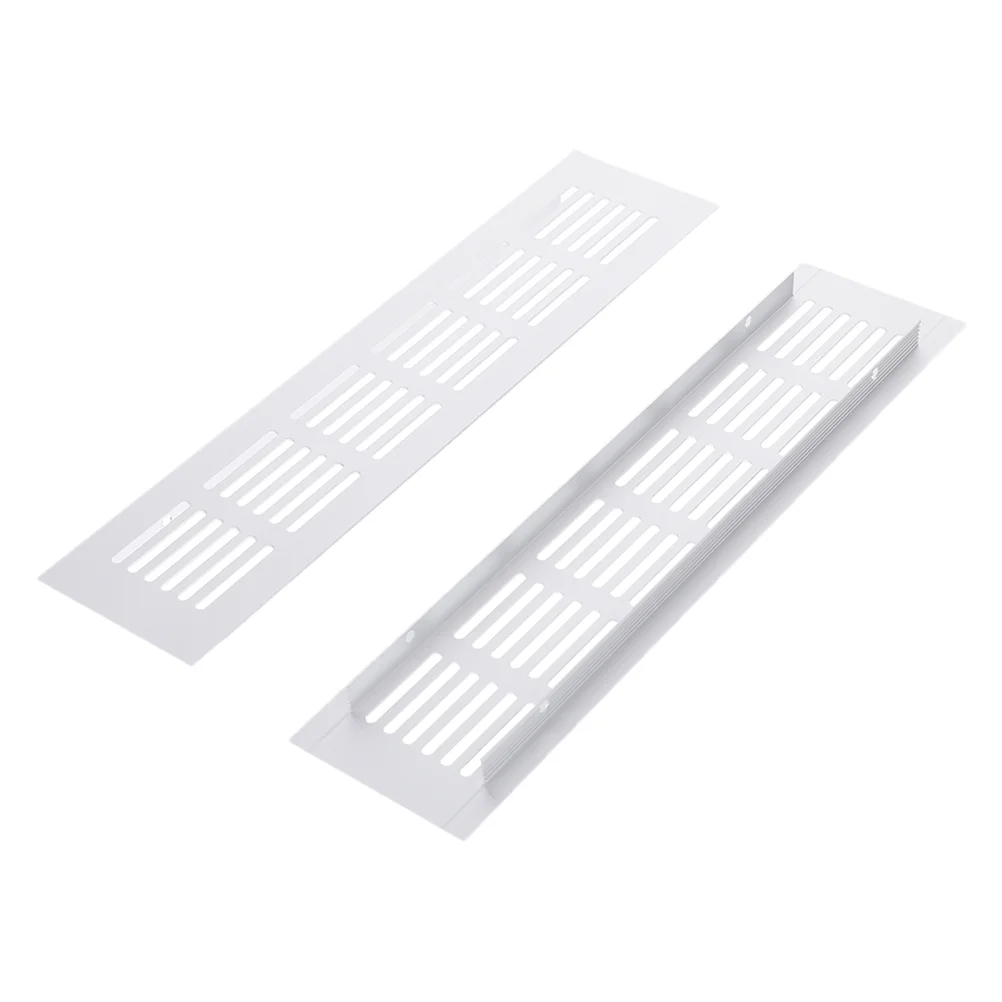 2 Pcs Cabinet Vent Covers Air Shutter Wardrobe Door Vents for Interior Doors Exhaust Rectangle Grille Furniture