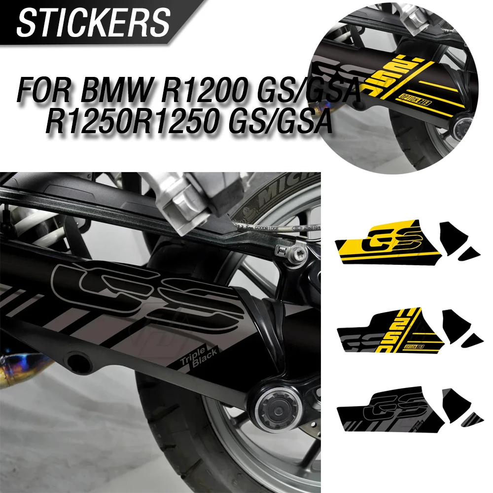 

For BMW R1200 GS/GSA 2013-2018 and R1250 GS/GSA 2019-2021 motorcycle modification with black and yellow dual color stickers
