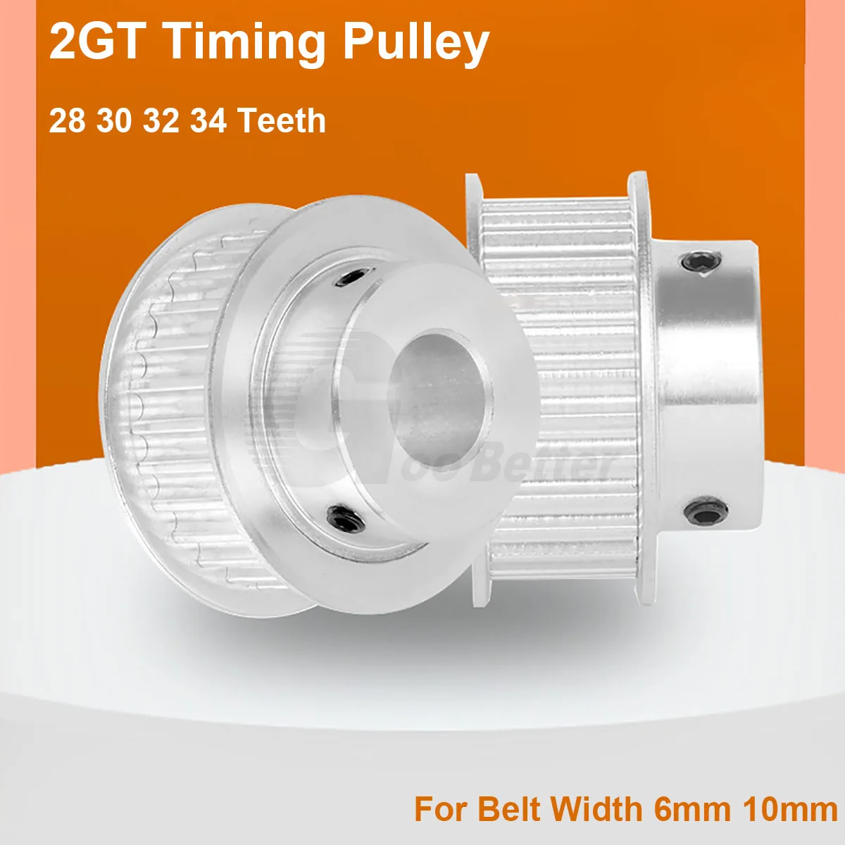

Шкив ГРМ 2GT 28/30/32/34 зуба алюминиевый сплав серебристый