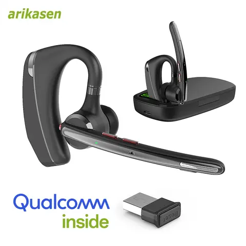 Bluetooth Headset, Wireless Earpiece with Upgrade Noise Canceling Mic,100H Talking Time,Hand-Free Headphones with Mute Button