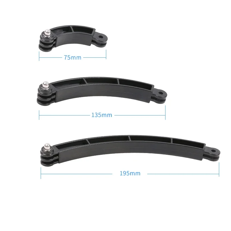 Suporte para capacete de motocicleta, braço de extensão ajustável, conjunto de montagem para insta360 one x5/x4/x3 gopro dji osmo câmera de ação