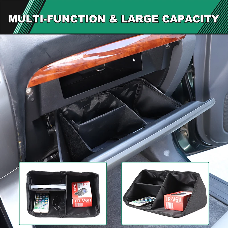 

For Toyota Prado 2003-2009 glove box partition bag Auto glove box box partition storage box Grid bag Auto accessories 2pcs