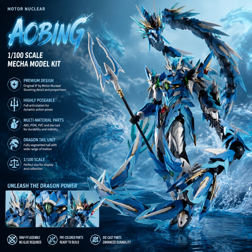 Motor Nuclear MNP-XH03 Ao Bing Dragon Alloy Skeleton Assembled Mecha Model Star Soul General Legend Collectible Gift Display