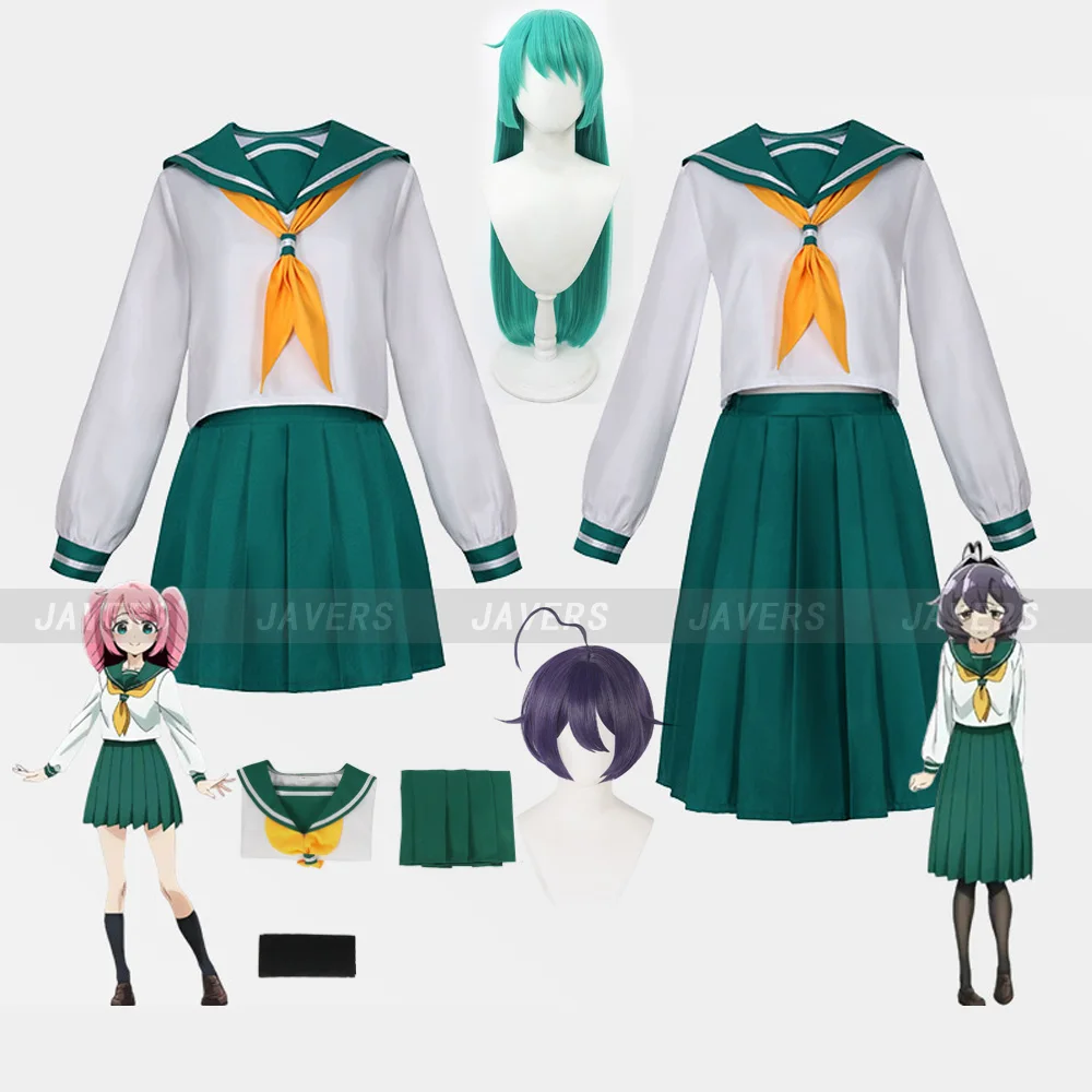 

Hiiragi Utena Minakami Sayo Cosplay Anime Gushing Over Magical Girls Costume I Admire Magical Girls Wig JK School Uniform Skirt