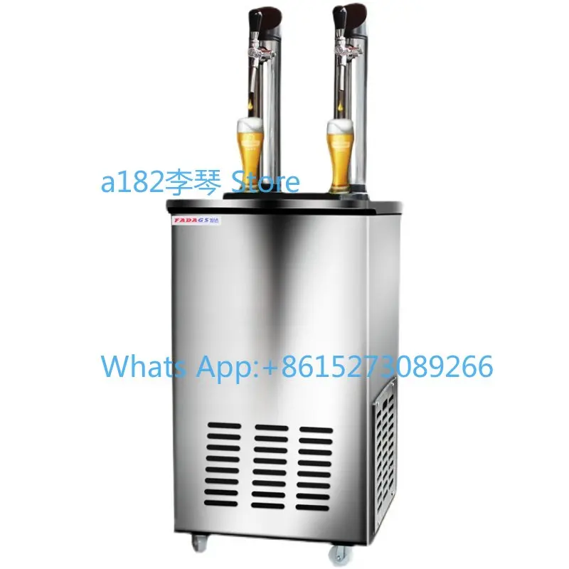 Craft beer machine Commercial automatic double head refrigerator Bar barbecue Vertical fresh beer machine