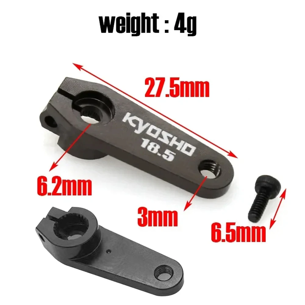 7075‑Aluminum Gunmetal Steering Gear Servo Arm, 1PCS IFW609 Metal Horn For 1/8 Kyosho MP9 MP10 T RC Car Upgrade Parts