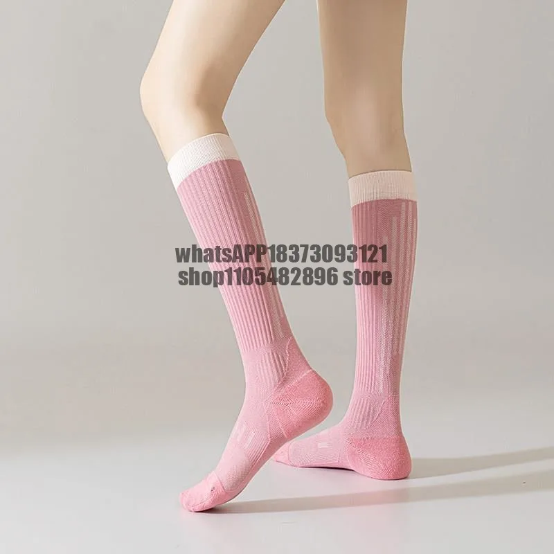 Muscle compression sports socks women's long tube marathon cycling ******** rope running pressure calf socks