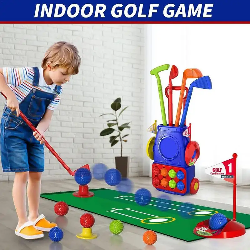 Toddlers Golf Set Kids Golf Clubs Kids Golf Suitcase Game Play Set For Boys Girls 1-8 Years Old Children Kids