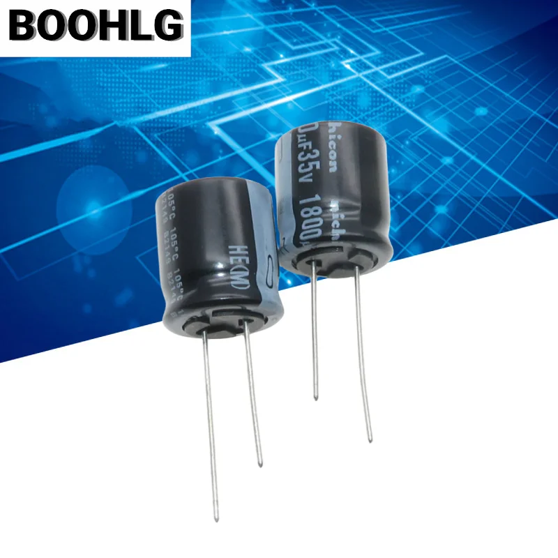 10PCS original 1800UF 35V Japanese Nichicon electrolytic capacitor 35V 1800UF 18X20 HE high frequency and low resistance