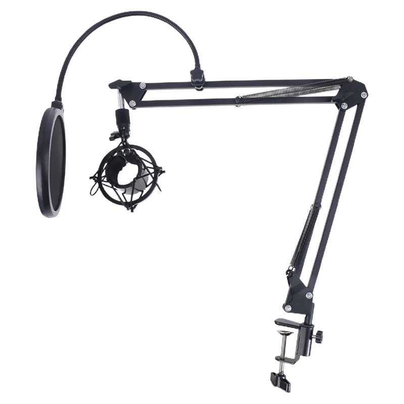 

Mic Suspension Arm Stand Table Mounting Clamp Live Bracket for Broadcasting Room